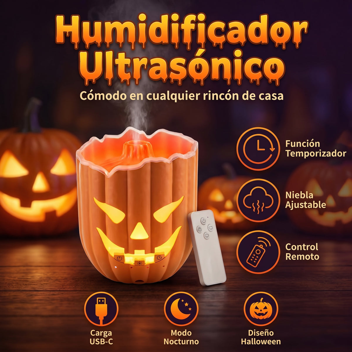 HumiWeen - Humidificador De Calabaza Halloween